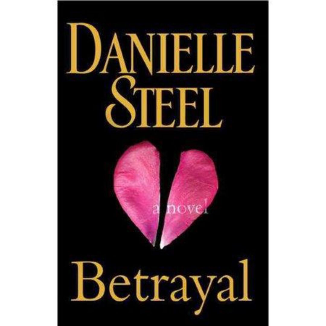 Book cover with broken pink heart, Betrayal