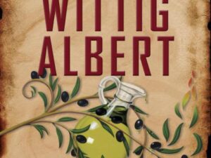 Book cover with olive oil bottle