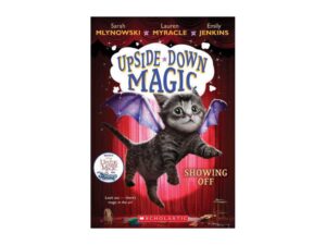 Upside-Down Magic book cover featuring winged kitten