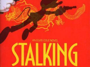 Stalking the Angel cover: silhouetted cartoon with guns
