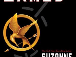 Golden mockingjay emblem on black book cover