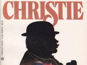 Agatha Christie book cover with detective silhouette