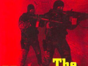 Two masked soldiers aiming rifles