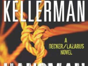 Yellow knotted rope on dark book cover