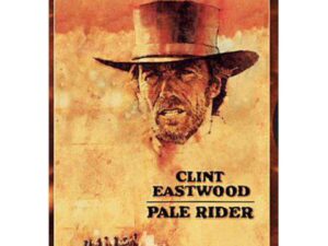 Sepia-toned Western poster showing cowboy in hat