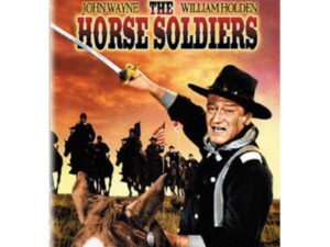 Western movie poster: cavalry officer on horseback