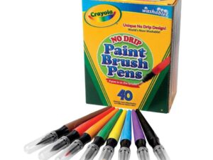 Crayola No-Drip Washable Paint Brush Pens: 8 Vibrant Colors / 40 Count (New / Sealed)