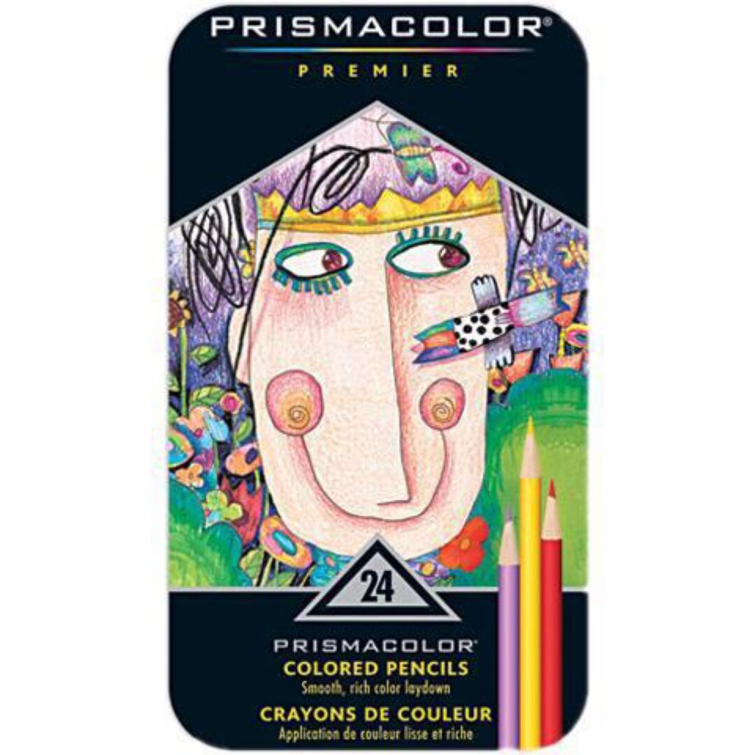 Prismacolor Premier colored pencils tin artwork