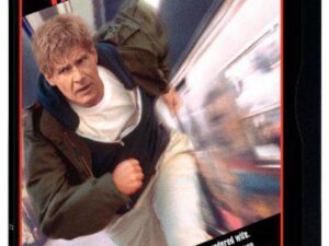 Man sprinting along train platform movie poster