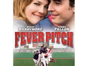 Movie poster: smiling couple above celebrating baseball team