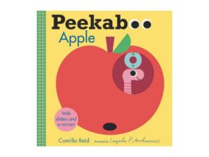 Peekaboo Apple book cover showing worm