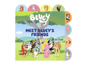Bluey and friends gathered beneath a tree