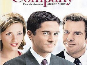 Three businesspeople posing on movie poster