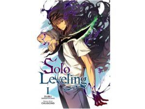 Solo Leveling manga cover: shadowed swordsman with dagger