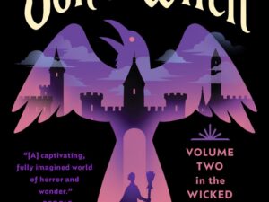 Book cover: raven-shaped castle silhouette with figure