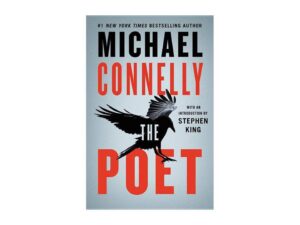 Gray book cover with black raven, red title