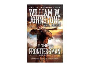 The Frontiersman book cover: man aiming rifle