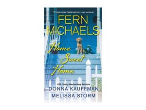 Book cover: blue porch, puppy, "Home Sweet Home