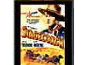 Blurry vintage western movie poster with cowboy