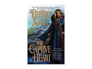 Historical romance novel cover with tartan-clad woman