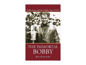 Book cover: vintage golfer holding trophy
