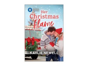 Her Christmas Flame book cover, couple and firetruck