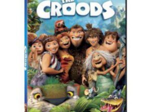 The Croods DVD cover featuring animated caveman family