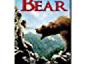 Bear documentary cover: bear approaching mountain climber