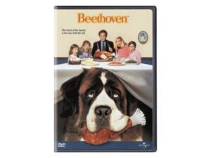 Beethoven movie DVD cover with St. Bernard
