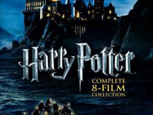 Harry Potter logo over Hogwarts castle cover