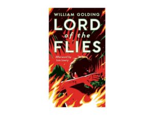 Lord of the Flies book cover with flames