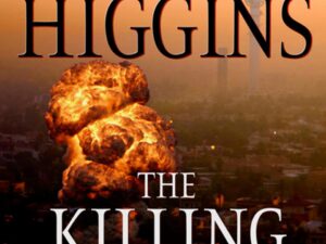 Book cover featuring explosion over city skyline