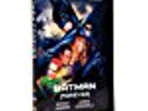 Batman movie poster showing heroes and villains