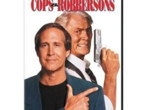 DVD cover: comedy duo back-to-back, one holding gun