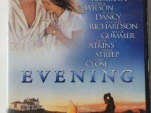 Evening movie poster: couple by sailboat sunset