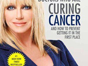 Blonde woman on book cover about curing cancer