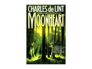 Moonheart book cover with glowing green forest