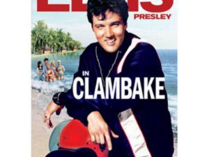 Vintage movie poster — smiling man on beach