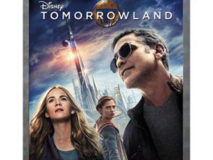 Tomorrowland movie poster with three characters