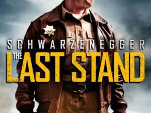 Sheriff in leather jacket on action movie poster