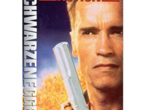 Action movie poster: man holding handgun