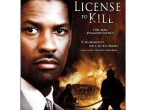 Close-up man portrait with fiery car scene